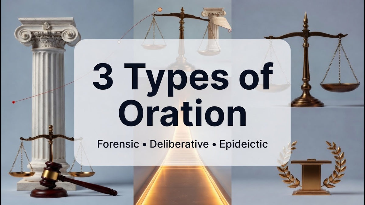 Thumbnail for the 3 Types of Oration video