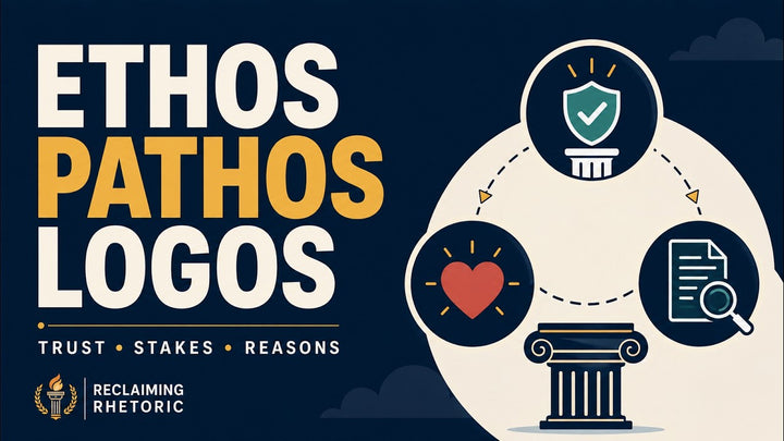 Thumbnail for the Ethos, Pathos, and Logos: What They Actually Mean video
